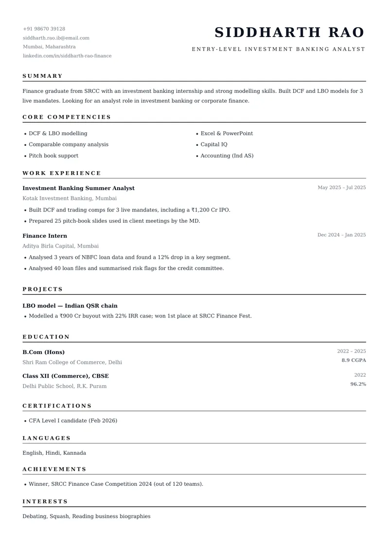 Heritage resume template, sample data